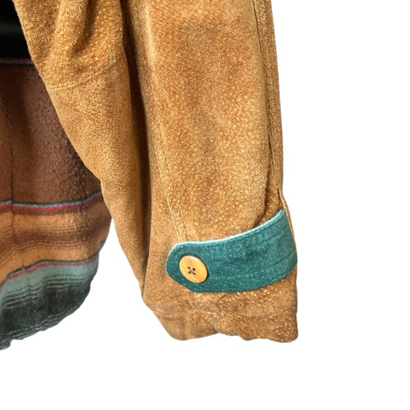 VTG 80s Brandon Thomas Leather Wool Quilt Stitch Lined Coat Jacket Men medium - Picture 5 of 9